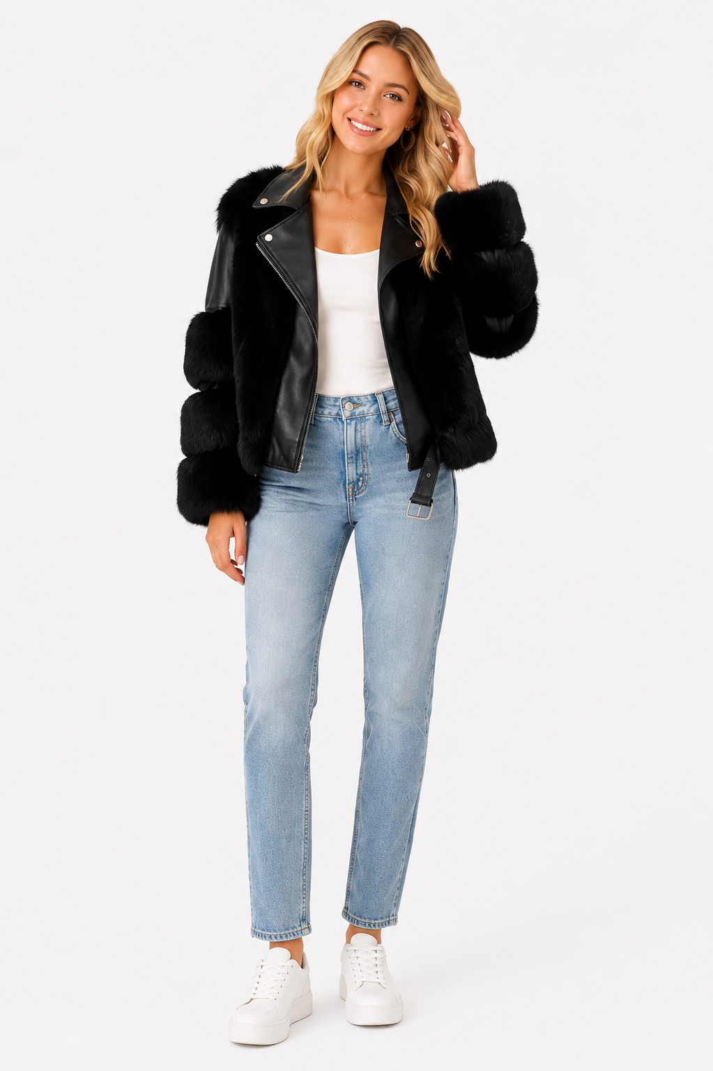 Gabriela - Chaqueta de piel de cuero de lujo