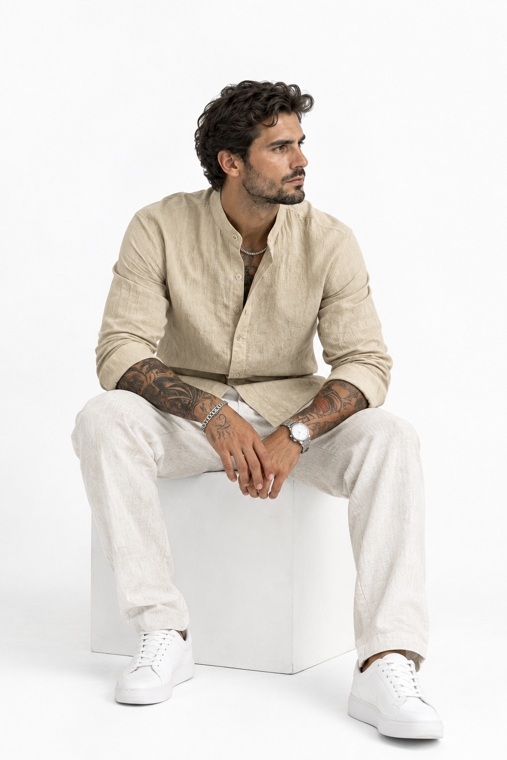Hugo - Camisa de lino de botones