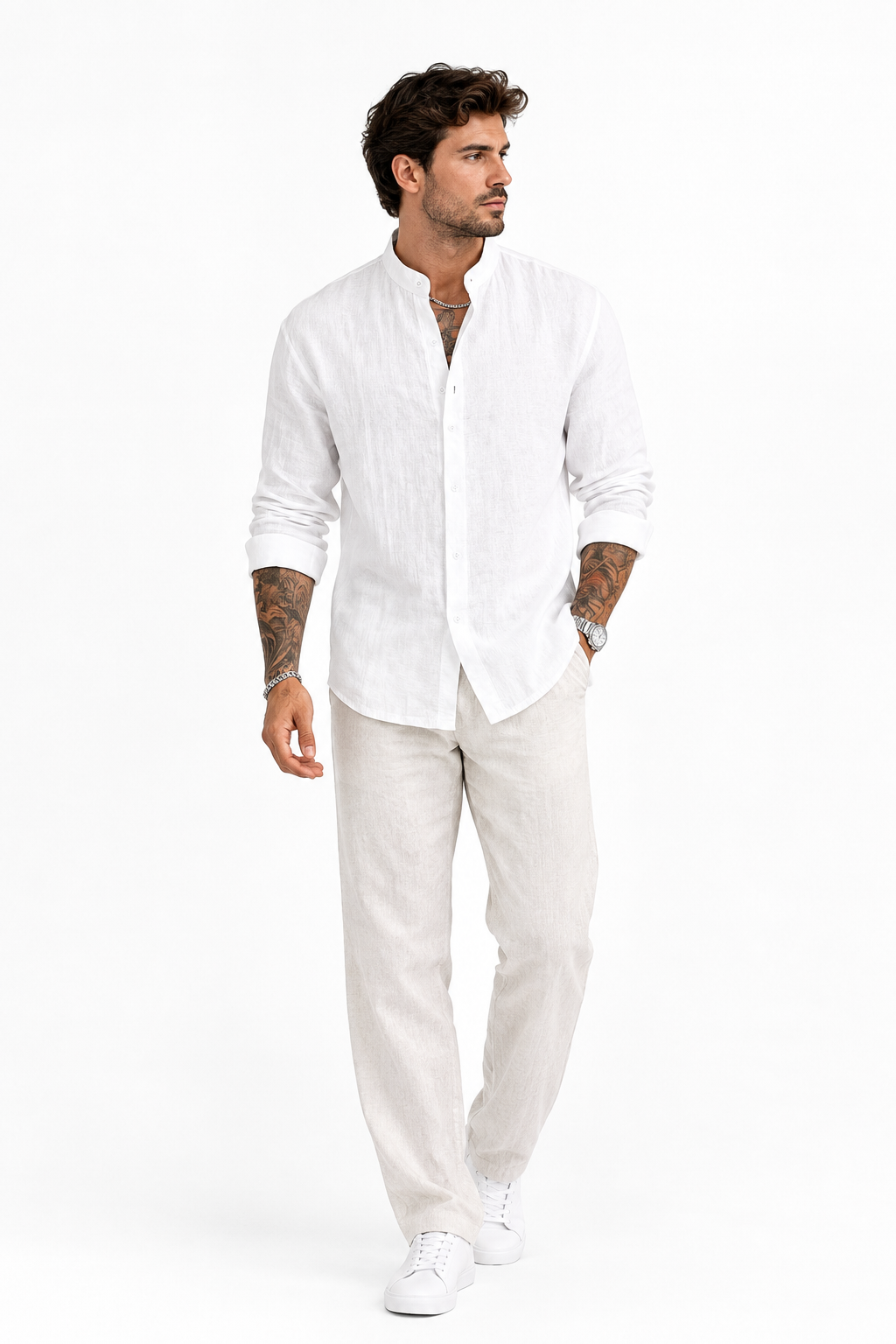 Hugo - Camisa de lino de botones