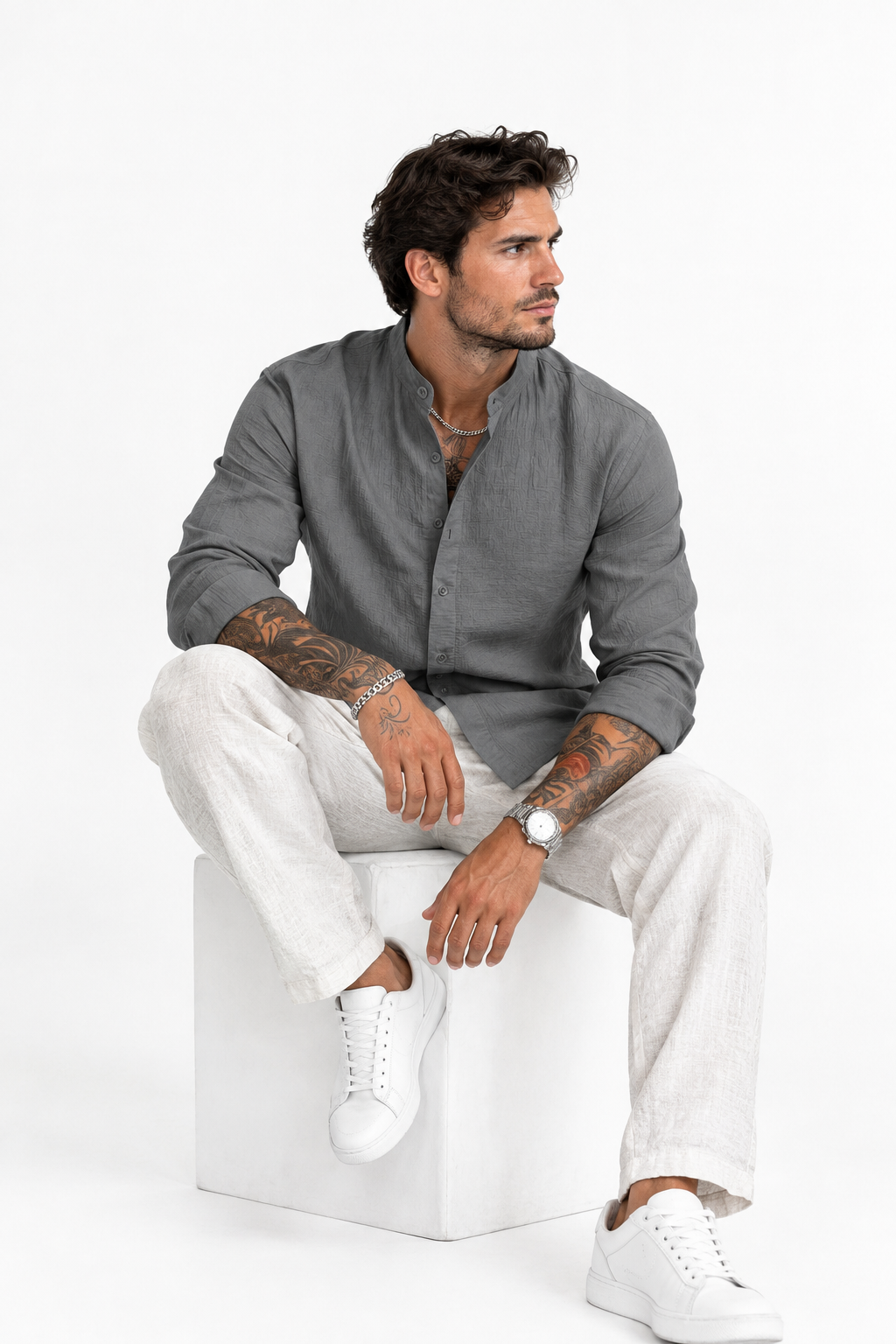 Hugo - Camisa de lino de botones